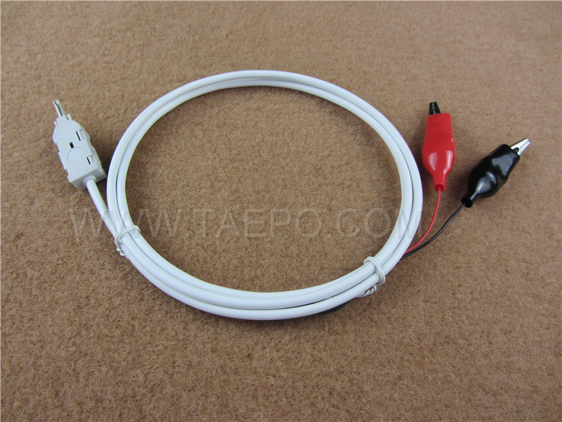 2-pole test cord, LSA test plug to alligator clip, 1.5m