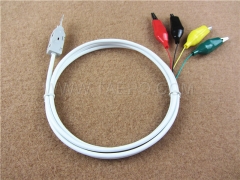4-pole test cord, LSA test plug to alligator clip , 1.5m
