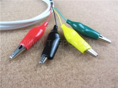 4-pole test cord, LSA test plug to alligator clip , 1.5m