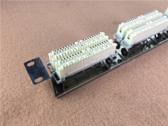 10 pairs LSA rack mounting frame, 6 ways, stainless steel