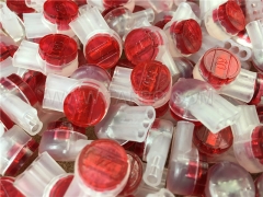 UR2 butt connector, 3-wire, 0.4-0.9mm conductor, max insulation 2.08mm, dual pins, gel filled