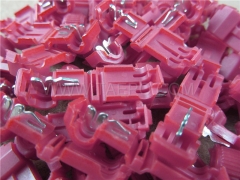 951 self-stripping electrical tap connectors, 1-wire, AWG22-18 conductor, single pin, red