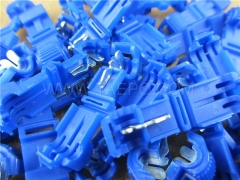 952 self-stripping electrical tap connectors, 1-wire, AWG18-14 conductor, single pin, blue