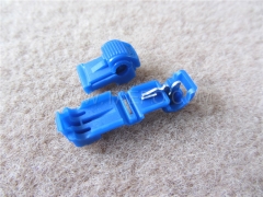 952 self-stripping electrical tap connectors, 1-wire, AWG18-14 conductor, single pin, blue