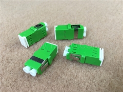 Singlemode duplex reduced flange shielded LC APC Fiber optic adapter with shutter from China Manufacturer TAEPO for Sale