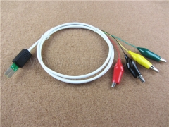 4-pole HW test cord, test plug to alligator clip, 1.5m