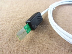 4-pole HW test cord, test plug to alligator clip, 1.5m
