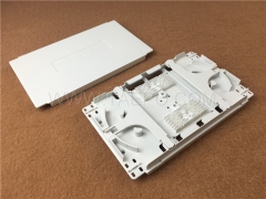 Fiber splice tray, 12 fibers, plastic, 200x120x24mm, with snap-on cover, hot melt 2pcs 6F comb