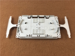 Fiber splice tray, 12 fibers, plastic, 200x120x24mm, with snap-on cover, hot melt 2pcs 6F comb