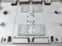 Fiber splice tray, 12 fibers, plastic, 200x120x24mm, with snap-on cover, hot melt 2pcs 6F comb