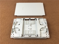 Fiber splice tray, 12 fibers, plastic, 200x120x24mm, with snap-on cover, hot melt 2pcs 6F comb