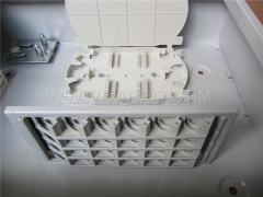 Fiber distribution box (FDB), outdoor, SC, 24 fibers, with replaceable patch panels, cold rolling steel housing with powder coating