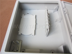 Fiber distribution box (FDB), outdoor, SC, 24 fibers, with replaceable patch panels, cold rolling steel housing with powder coating