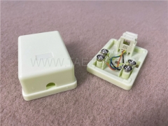 CAT3 6P4C 1 port phone cable junction connection box with RoHS Certificate