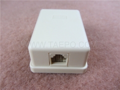 CAT3 6P4C 1 port phone cable junction connection box with RoHS Certificate
