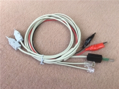 2-pole test cord, 2-pole LSA test plug + 4-pole LSA plug to alligator clip, M plug, 8P2C modular plug, 6P2C modular plug, 1.5m