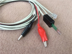 2-pole test cord, 2-pole LSA test plug + 4-pole LSA plug to alligator clip, M plug, 8P2C modular plug, 6P2C modular plug, 1.5m