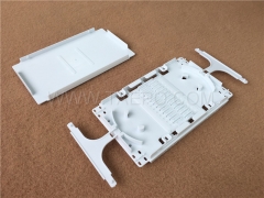 Fiber splice tray, 24 fibers, plastic, 200x120x24mm, with snap-on cover