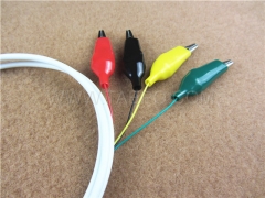 4-pole SM test cord, with test plug to alligator clip for MDF disconnection block 71 #TP-1401-100, 1.5m