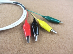 4-pole SM test cord, with test plug to alligator clip for MDF disconnection block 71 #TP-1401-100, 1.5m