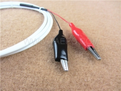 2-pole SM test cord, with test plug to alligator clip for MDF disconnection block 71 #TP-1401-100, 1.5m