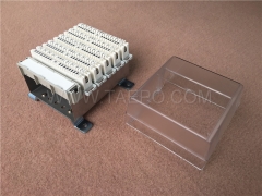 50 pairs LSA disconnection block, with label holder, earth wire, mounting accessories
