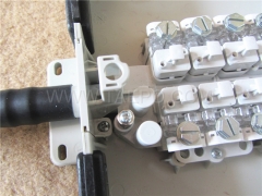 Outdoor 10 pairs terminal box for STUB module, 257x204x90mm, screw snap locking, plastic housing, with STUB module without protection, cable length 4m