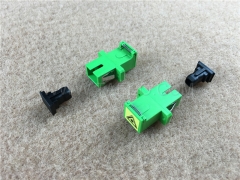 Singlemode simplex SC APC Fiber optic adapter with shutter from China Manufacturer TAEPO for Sale