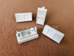 1-port faceplate insert, 22.5x45mm, French style, without keystone jack