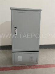 Outdoor SMC fiber street cabinet, SC, 144 fibers, single-sided, single door, plastic case splitter type, with 6 plastic case slots