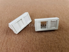 1-port faceplate insert, 22.5x45mm, French style, without keystone jack