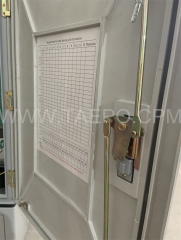 Outdoor SMC fiber street cabinet, SC, 144 fibers, single-sided, single door, plastic case splitter type, with 6 plastic case slots