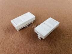 1-port faceplate insert, 22.5x45mm, French style, without keystone jack