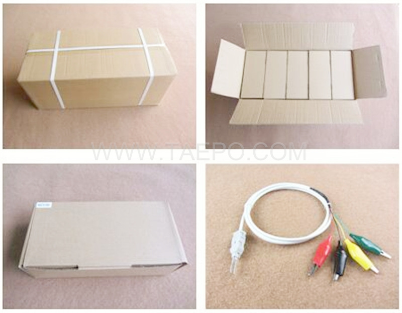 packing picture for 4-pole test cord, LSA test plug to alligator clip , 1.5m