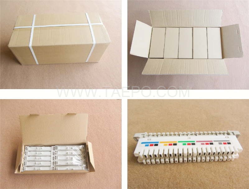 packing pictures for 10 pairs LSA disconnection module with color label