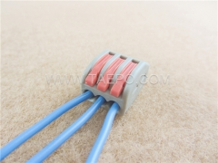 413 compact electrical splicing connector, 3-wire, 0.08-2.5mm² conductor
