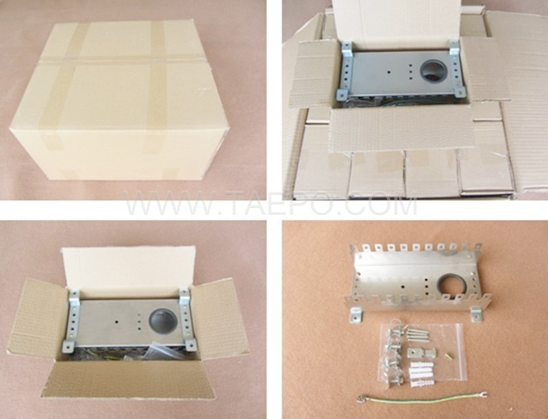 packing picture for 10 pairs LSA back mount frame, 11 ways, narrow bays cable heads 80