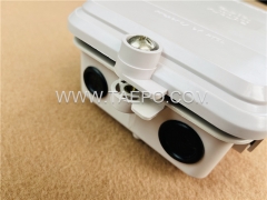 Outdoor 10 pairs distribution point box for STB module, 270x145x81mm, screw locking, plastic housing, with STB module without protection