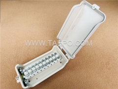 Outdoor 10 pairs distribution point box for STB module, 270x145x81mm, screw locking, plastic housing, with STB module without protection