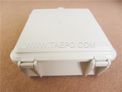Outdoor 50 pairs distribution point box for LSA module, 195x191x81mm, key locking, plastic housing, with back mount frame, without LSA module