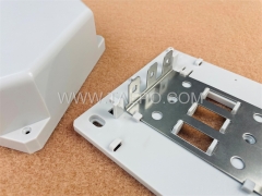 Indoor 30 pairs distribution point box for LSA module, 141x158x53mm, screw locking, plastic housing, with back mount frame, without LSA module