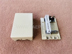 Indoor 30 pairs distribution point box for LSA module, 152x105x56mm, snap-on locking, plastic housing, with back mount frame, without LSA module