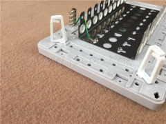 Indoor 100 pairs distribution point box for LSA module, 320x210x123mm, screw locking, plastic housing, with back mount frame, without LSA module