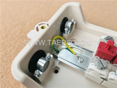 Outdoor 10 pairs distribution point box for STB module, 270x145x81mm, screw locking, plastic housing, with STB module with over-voltage protection