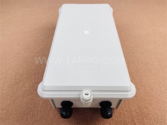 Outdoor 100 pairs distribution point box for LSA module, 350x188x111mm, key locking, plastic housing, with back mount frame, without LSA module