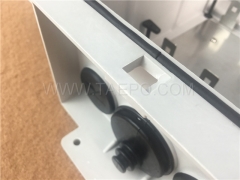 Outdoor 30 pairs connection box 1B 11 for LSA module, 250x175x111mm, RFP housing, snap-on locking, with back mount frame, without LSA module, without carved logo, with lock