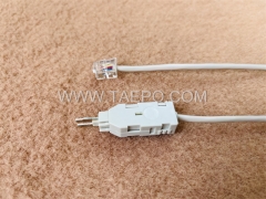 4-pole test cord, LSA test plug to 6P4C modular plug, 1.5m