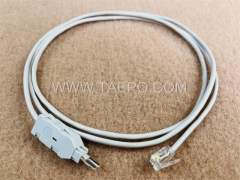 4-pole test cord, LSA test plug to 6P4C modular plug, 1.5m