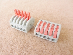 415 compact electrical splicing connector, 5-wire, 0.08-2.5mm2 conductor