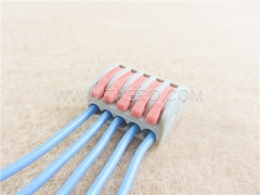 415 compact electrical splicing connector, 5-wire, 0.08-2.5mm2 conductor